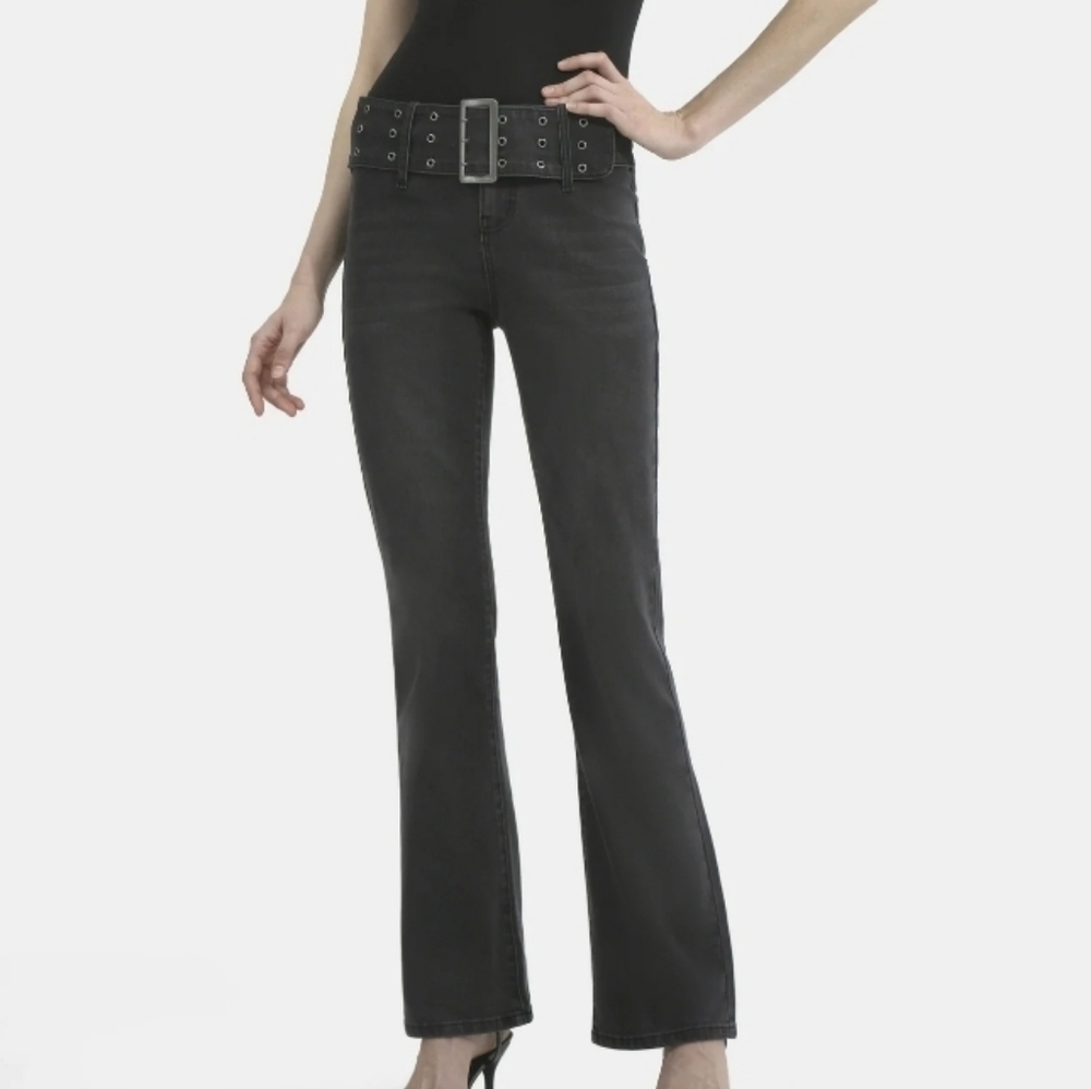 Women's Black Flared Jeans